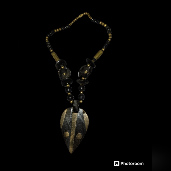 Handmade Jewelry - Abstract Wooden Necklace